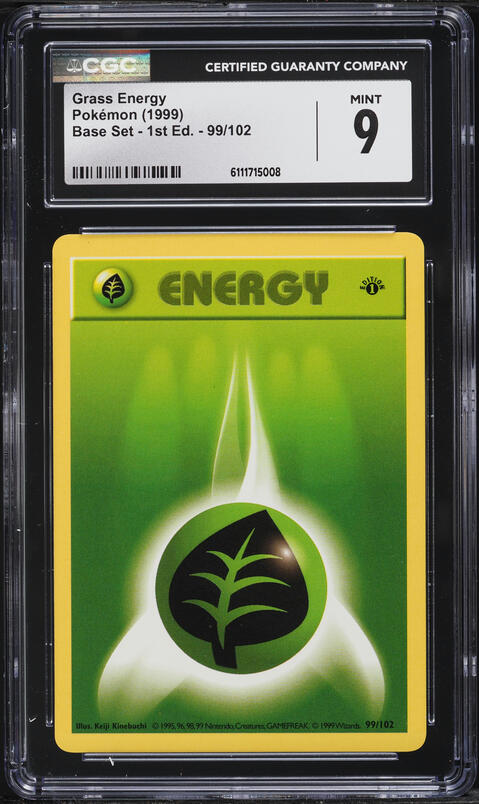 2003 Pokemon Japanese Unnumbered Energy Cards Holo Grass Energy