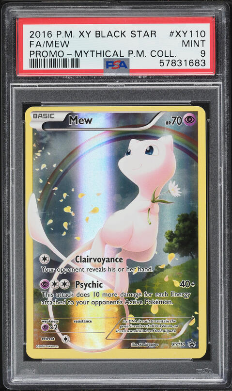 2016 Pokemon XY Promo Mythical Collection Full Art Mew #XY110 PSA