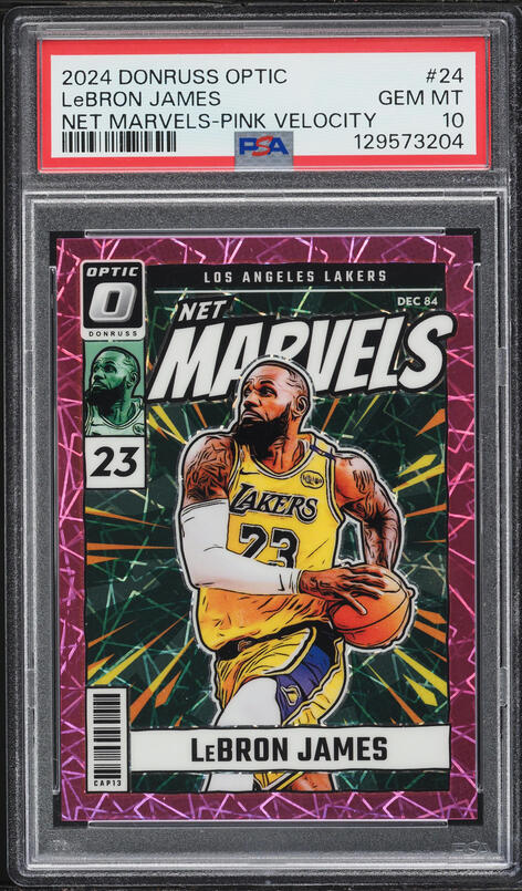 2025 Topps Chrome Finals Superfractor LeBron James 1/1 FIN-1 PSA 8