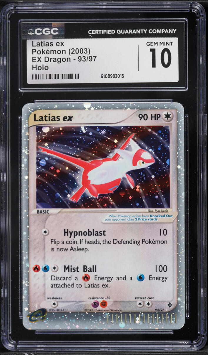2003 Pokemon EX Dragon Holo Latias ex #93 CGC 10 GEM MINT on
