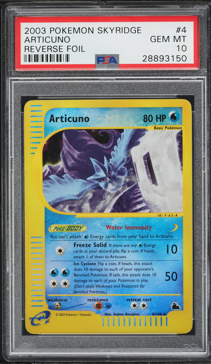 2003 Pokemon Skyridge Reverse Holo Articuno #4 PSA 10 GEM MINT