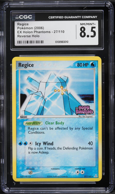 regice pokemon card Legendary Set - REGIROCK REGISTEEL - Celestial Storm Rare LOT done to Regice ex by the Attacking Pokémon Regice 042/159 NM / M