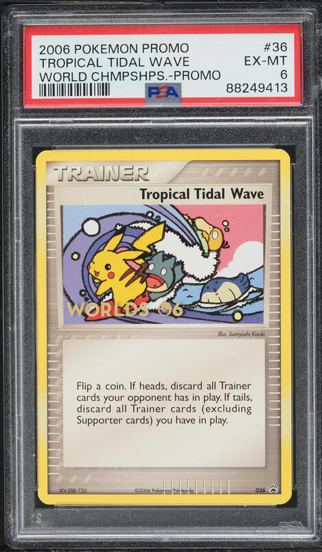 2006 Pokemon Promo World Championships Tropical Tidal Wave #36 PSA 6 EXMT