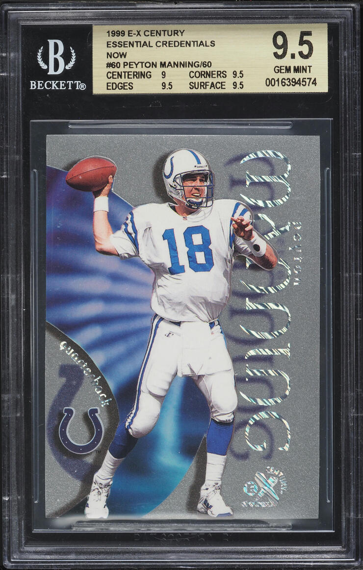 1999 E-X Century Essential Credentials Now Peyton Manning /60 #60 GS 9.5 GEM