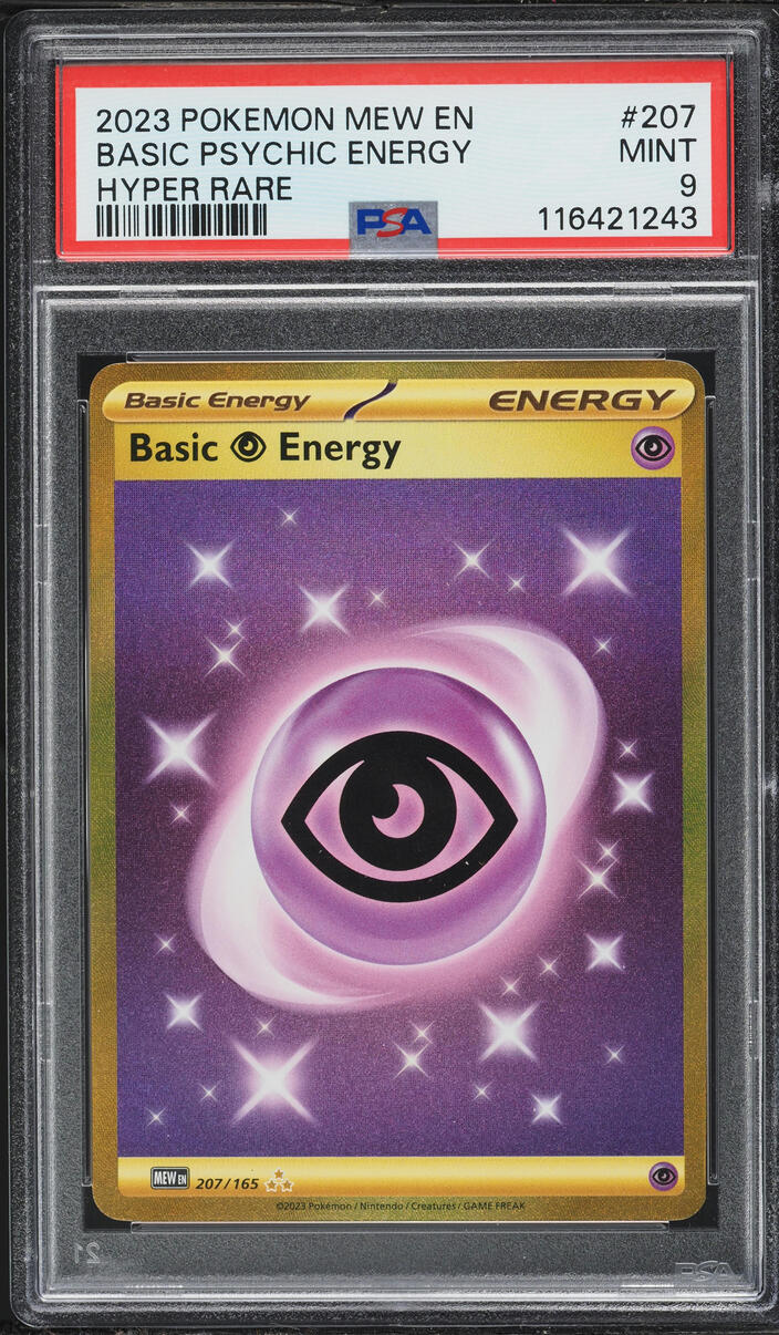 2023 Pokemon Scarlet & Violet 151 Gold Rare Basic Psychic Energy #207 PSA 9 MINT