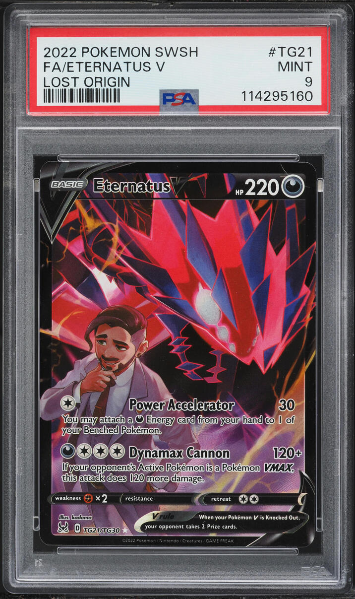 2022 Pokemon Sword & Shield Lost Origin CHR Eternatus V #TG21 PSA 9 MINT on Fanatics Collect 2022 Pokemon Sword & Shield Lost Origin CHR Eternatus V #TG21 PSA 9 MINT on Fanatics Collect