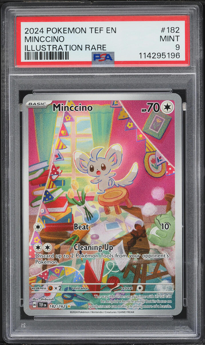 2024 Pokemon Scarlet & Violet Temporal Forces IR Minccino #182 PSA 9 MINT