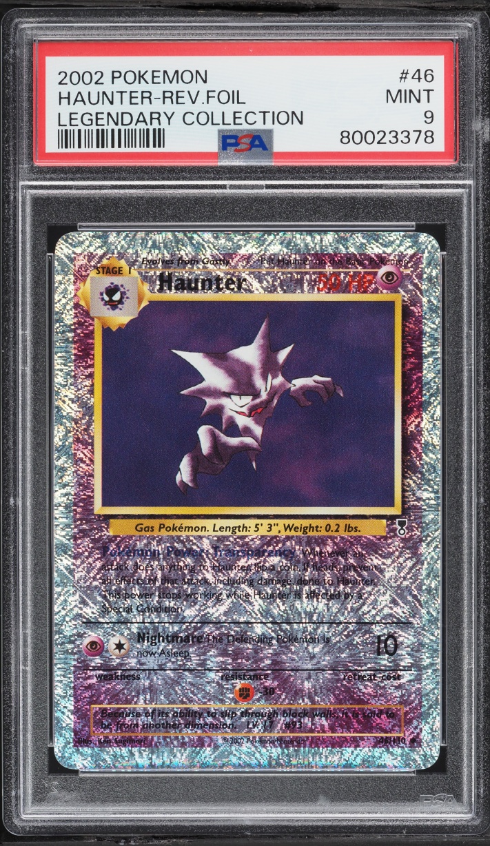 2002 Pokemon Legendary Collection Reverse Holo Haunter #46 PSA 9 MINT