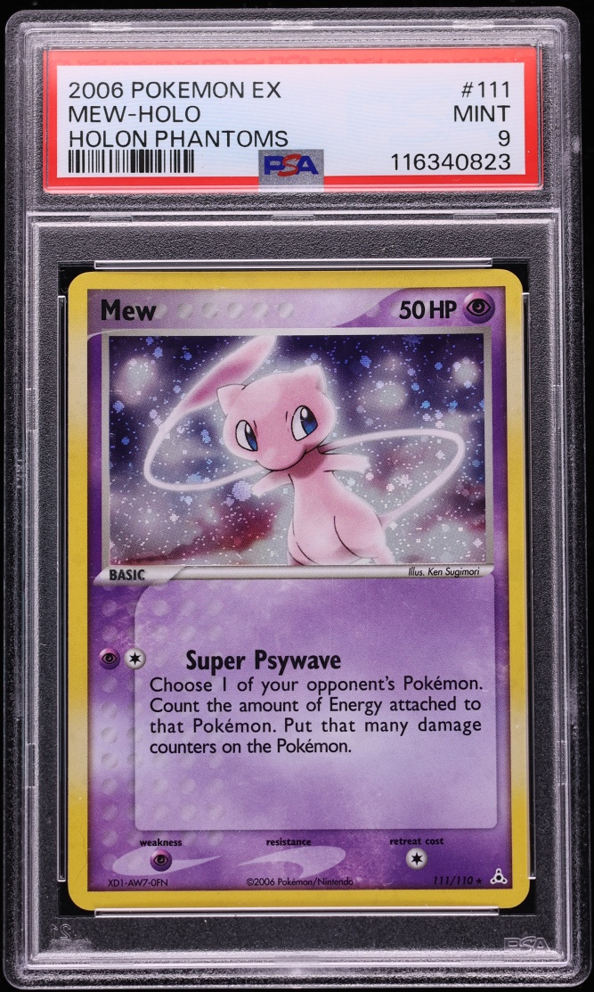 2006 Pokemon EX Holon Phantoms Holo Mew #111 PSA 9 MINT