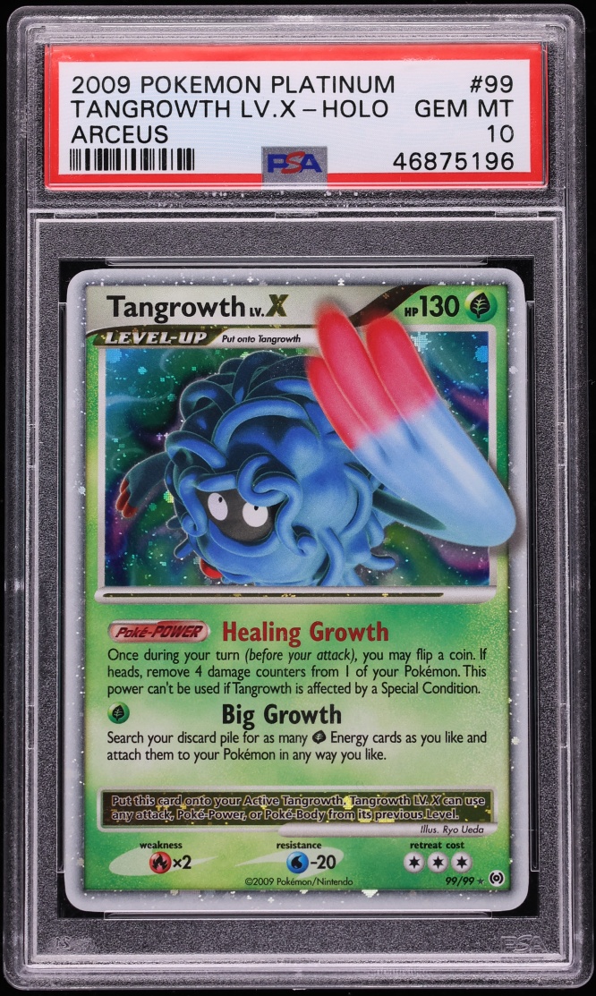 2009 Pokemon Platinum Arceus Holo Tangrowth Lv.X #99 PSA 10 GEM MINT