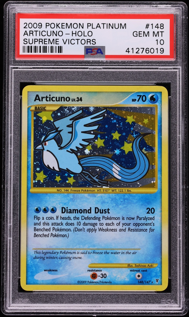 2009 Pokemon Platinum Supreme Victors Holo Articuno #148 PSA 10 GEM MINT