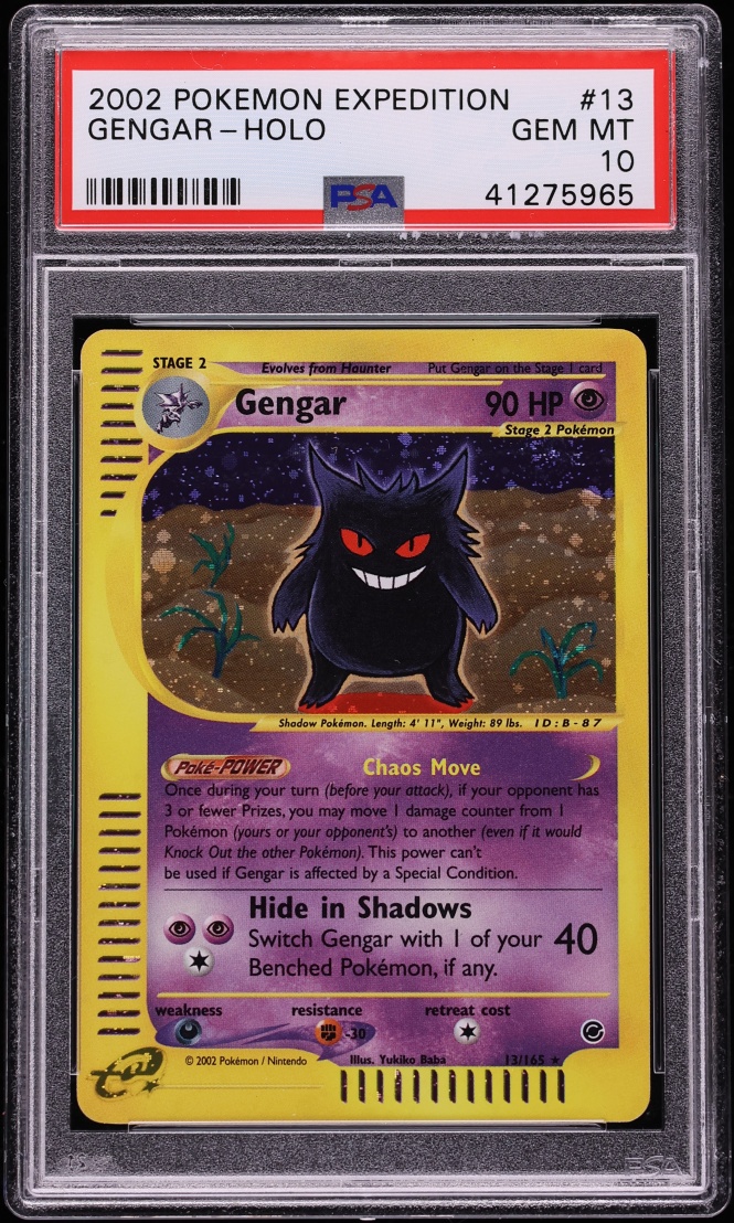 2002 Pokemon Expedition Holo Gengar #13 PSA 10 GEM MINT