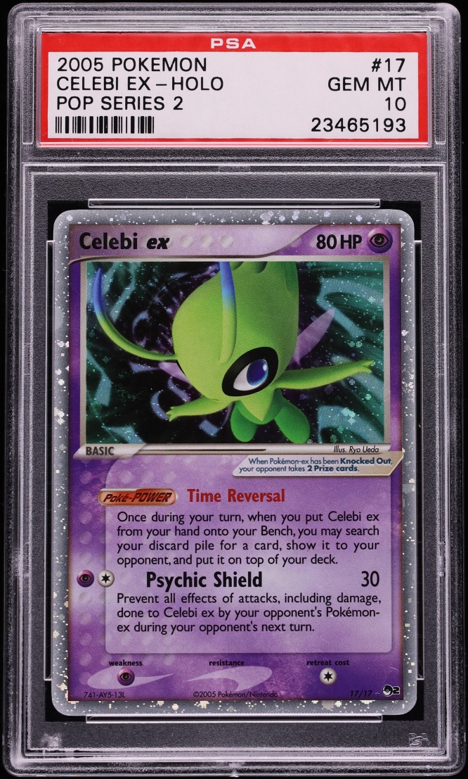 2005 Pokemon EX POP Series 2 Holo Celebi Ex #17 PSA 10 GEM MINT