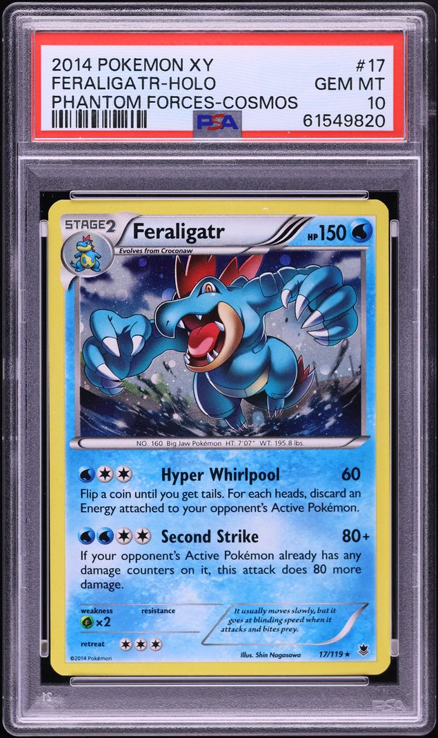 2014 Pokemon XY Phantom Forces Holo Feraligatr #17 PSA 10 GEM MINT
