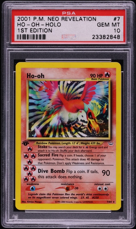 2001 Pokemon Neo Revelation 1st Edition Holo Ho-Oh #7 PSA 10 GEM MINT