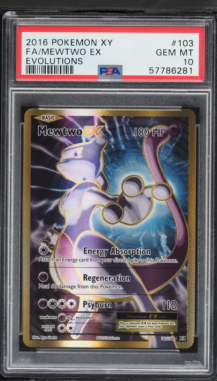 2016 Pokemon XY Evolutions Full Art Mewtwo EX #103 PSA 10 GEM MINT