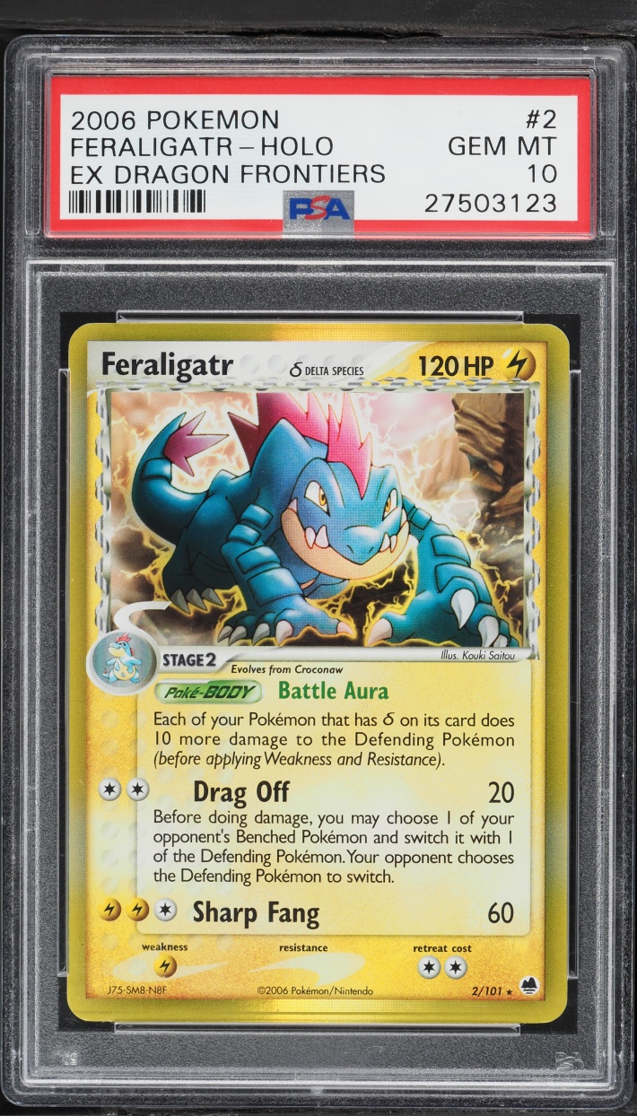 2006 Pokemon EX Dragon Frontiers Holo Feraligatr #2 PSA 10 GEM MINT