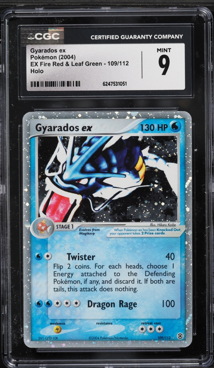 2004 Pokemon EX Fire Red & Leaf Green Holo Gyarados Ex #109 CGC 9 MINT