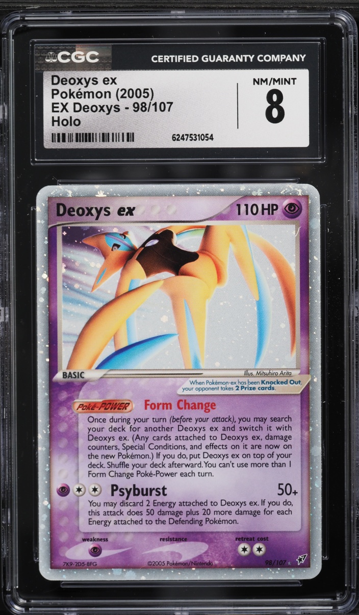 2005 Pokemon EX Deoxys Holo Attack Deoxys Ex #98 CGC 8 NM-MT