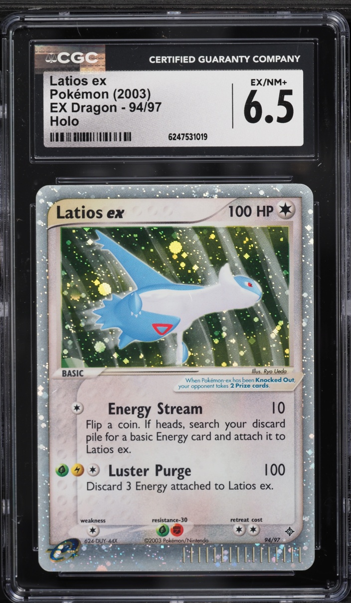 2003 Pokemon EX Dragon Holo Latios Ex #94 CGC 6.5 EXMT+
