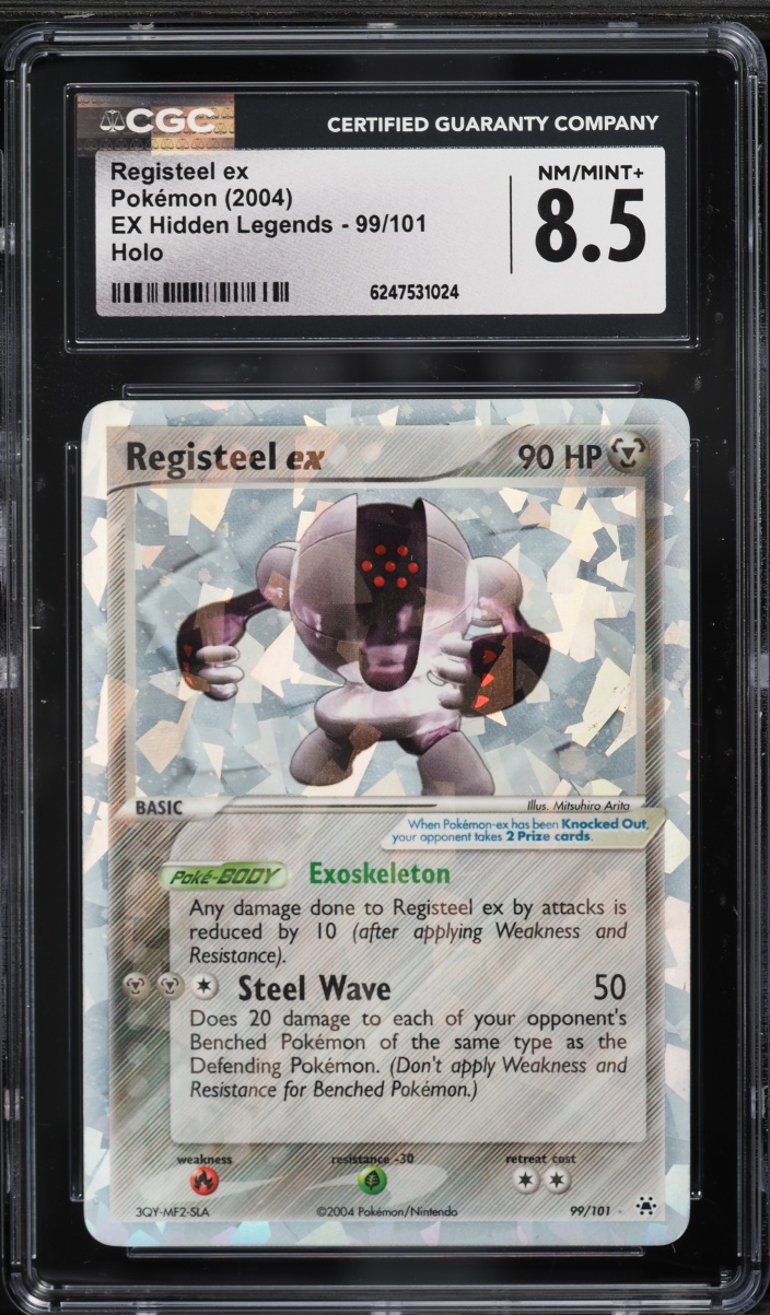 2004 Pokemon EX Hidden Legends Holo Registeel Ex #99 CGC 8.5 NM-MT+