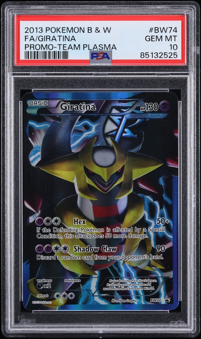 2013 Pokemon Black & White Promo Team Plasma Full Art Giratina #BW74 PSA 10 GEM MINT