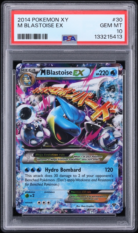 2014 Pokemon XY Holo M Blastoise EX #30 PSA 10 GEM MINT