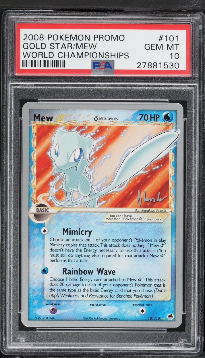 2008 Pokemon World Championships Empotech Mew Gold Star #101 PSA 10 GEM MINT