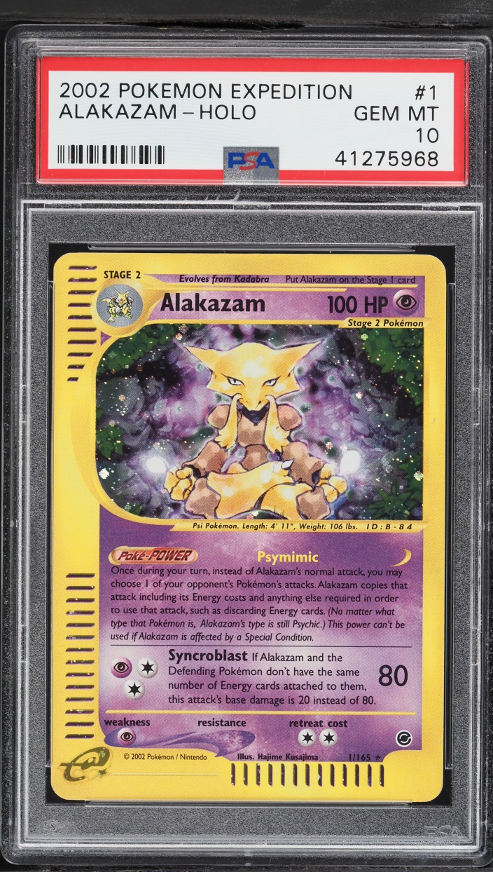 2002 Pokemon Expedition Holo Alakazam #1 PSA 10 GEM MINT