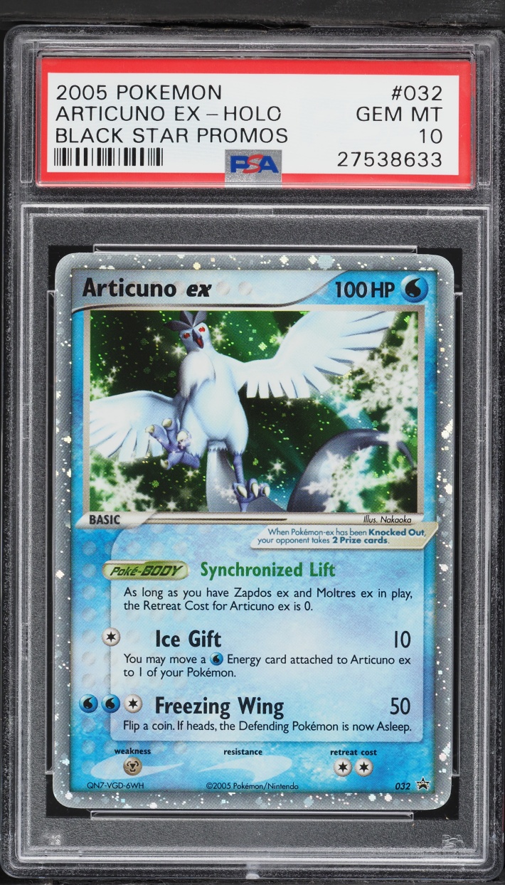 2005 Pokemon Black Star Promo Holo Articuno EX #32 PSA 10 GEM MINT