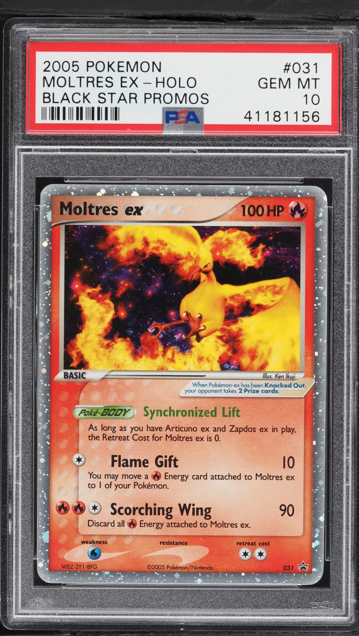 2005 Pokemon EX Black Star Promo Holo Moltres Ex #31 PSA 10 GEM MINT