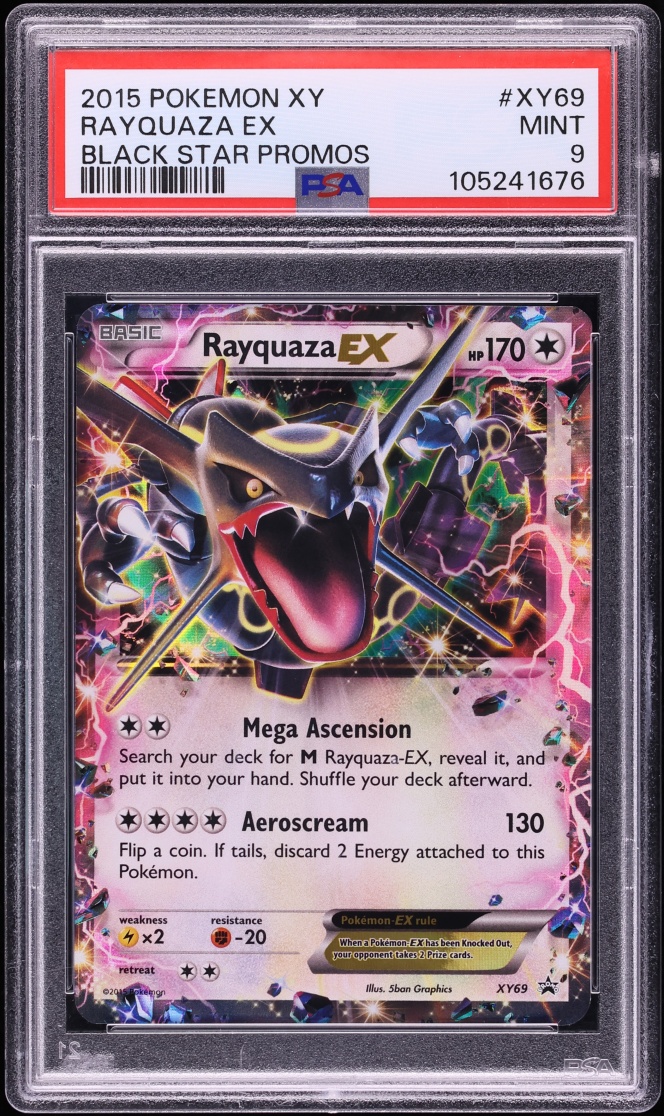 2015 Pokemon XY Promo Shiny Rayquaza EX #XY69 PSA 9 MINT
