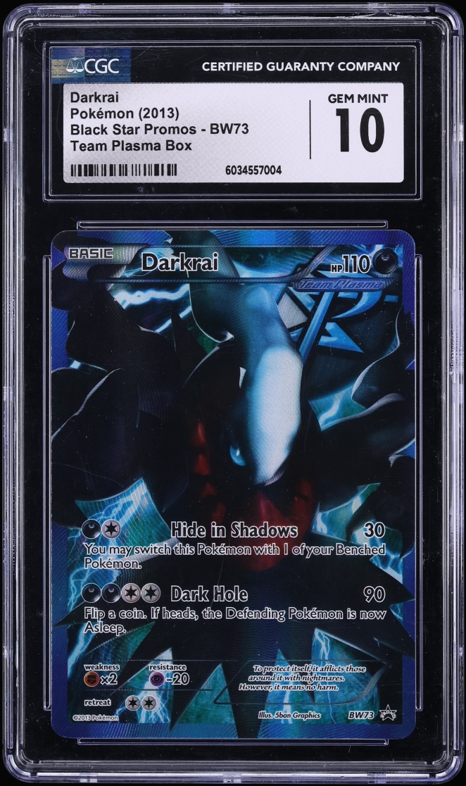 2013 Pokemon Black & White Promo Team Plasma Box Darkrai #BW73 CGC 10 GEM MINT