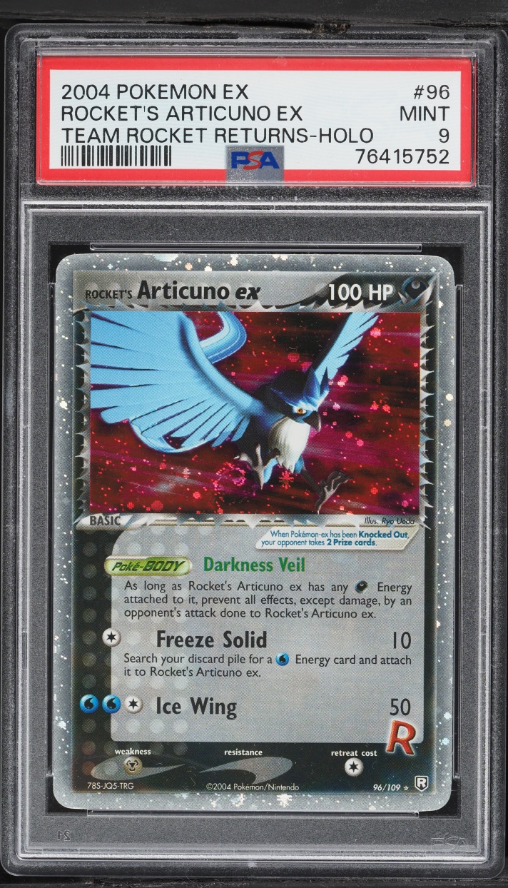 2004 Pokemon EX Team Rocket Returns Holo Rocket's Articuno Ex #96 PSA 9 MINT
