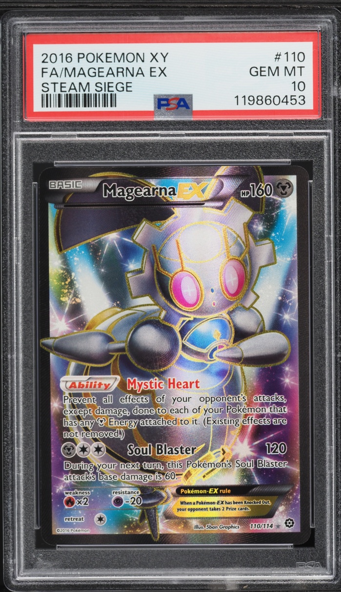 2016 Pokemon XY Steam Siege Full Art Magearna EX #110 PSA 10 GEM MINT