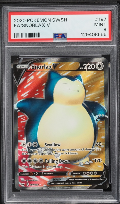 2020 Pokemon Sword & Shield Full Art Snorlax V #197