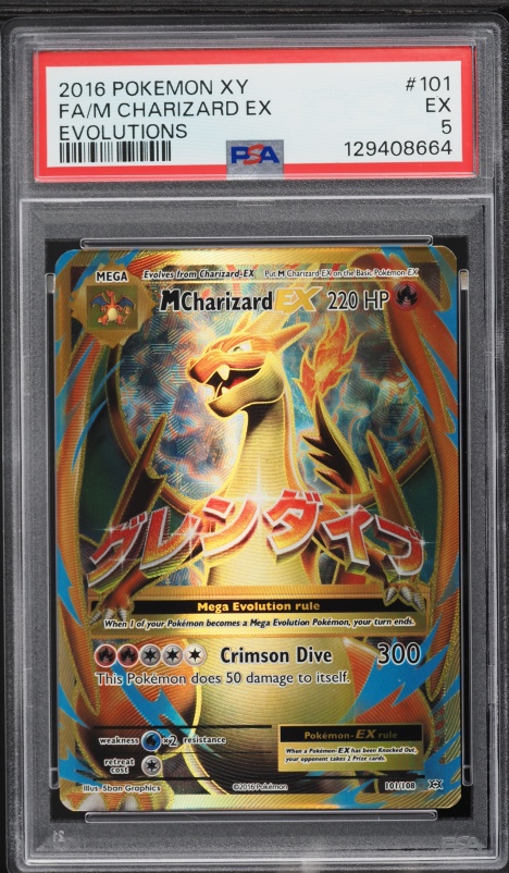 2016 Pokemon XY Evolutions Full Art M Charizard EX #101