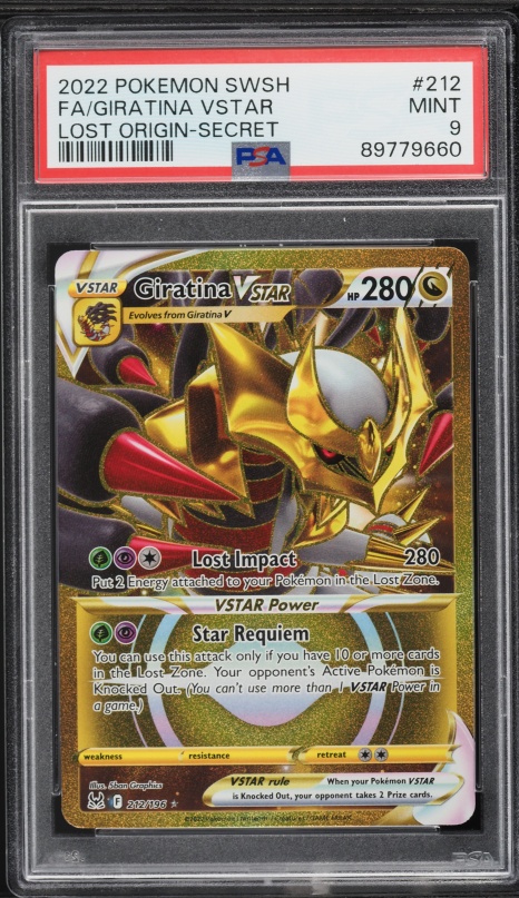 2022 Pokemon Sword & Shield Lost Origin Gold Rare Giratina VSTAR #212