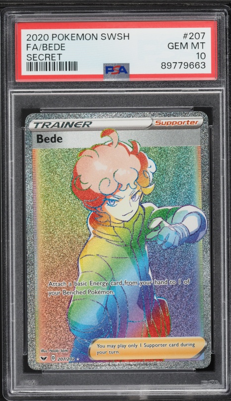 2020 Pokemon Sword & Shield Rainbow Rare Bede #207