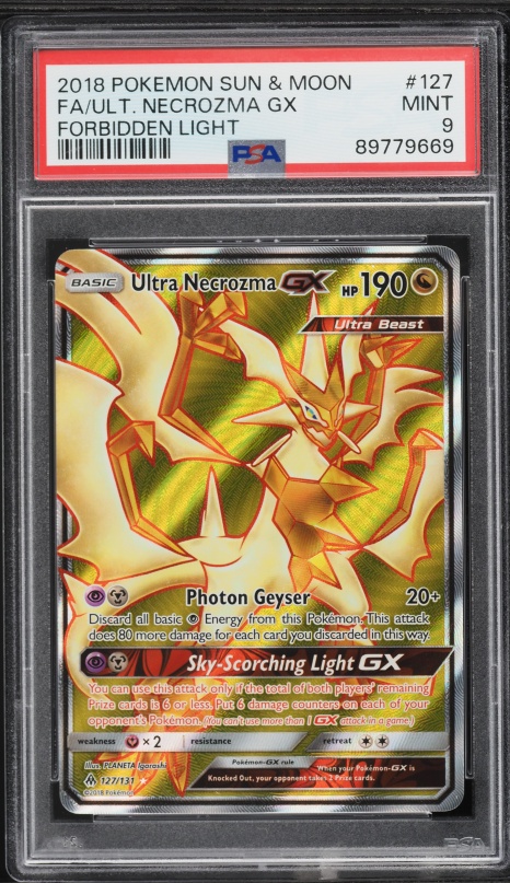 2018 Pokemon Sun & Moon Forbidden Light Full Art Ultra Necrozma GX #127