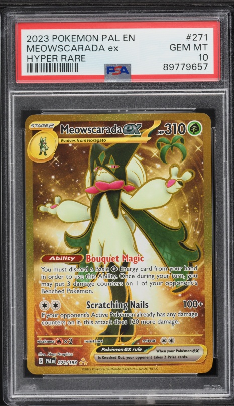 2023 Pokemon Scarlet & Violet Paldea Evolved Gold Rare Meowscarada Ex #271