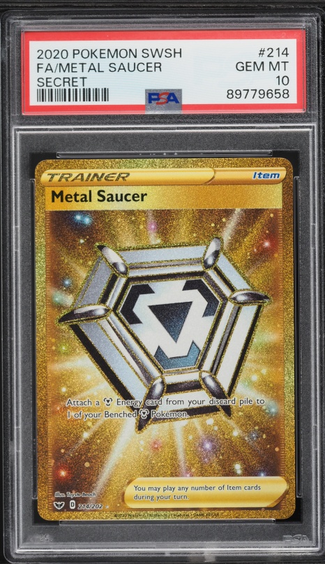 2020 Pokemon Sword & Shield SEC Metal Saucer #214
