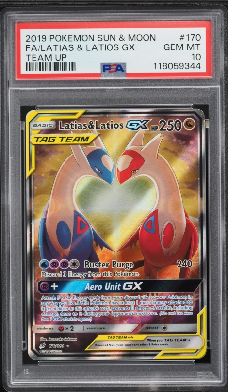 2019 Pokemon Sun & Moon Team Up Full Art Latias & Latios GX #170
