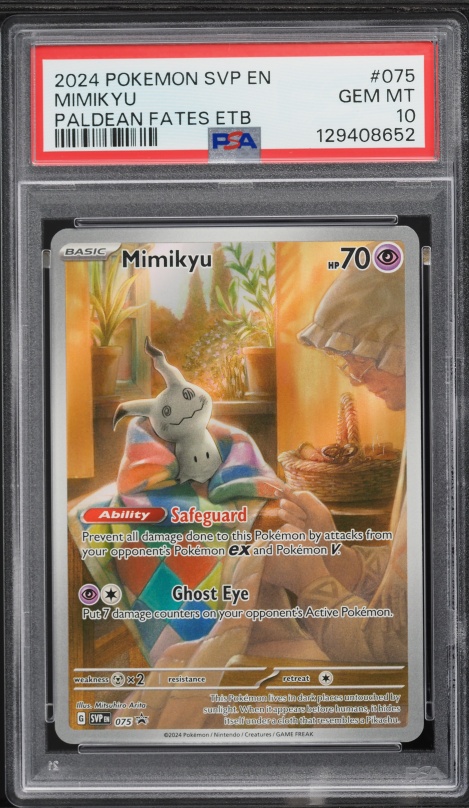 2024 Pokemon Scarlet & Violet Promo Paldean Fates ETB Alt Art Mimikyu #75
