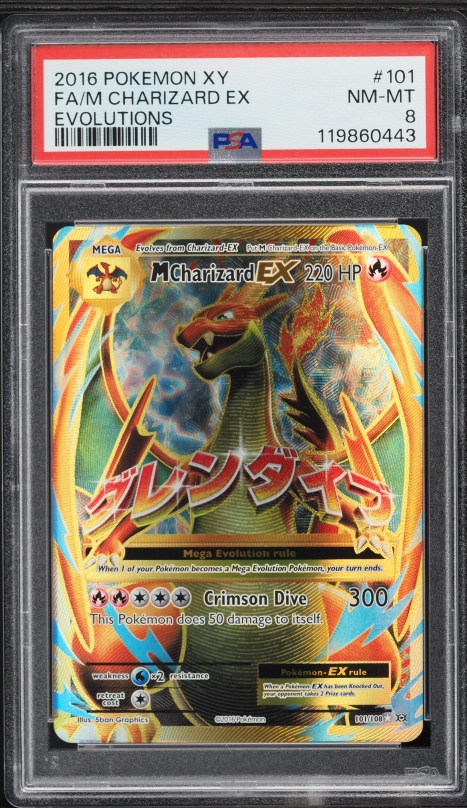 2016 Pokemon XY Evolutions Full Art M Charizard EX #101