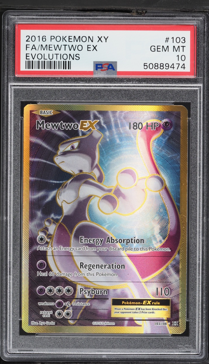 2016 Pokemon XY Evolutions Full Art Mewtwo EX #103 PSA 10 GEM MINT