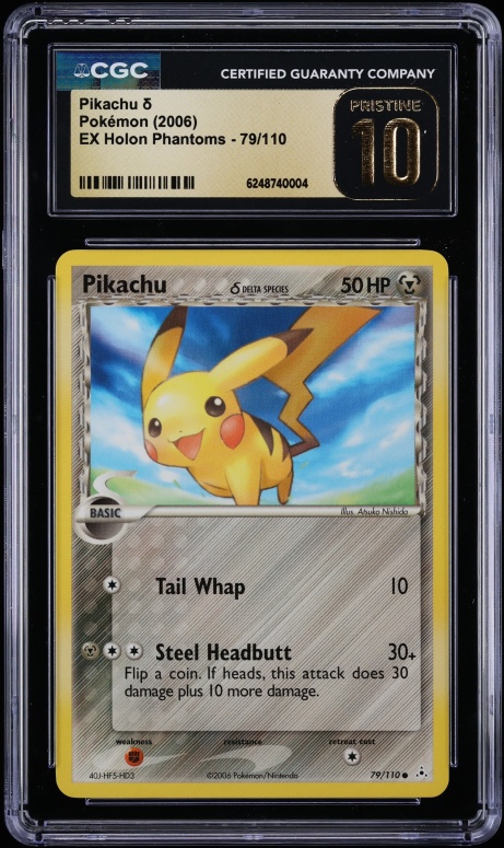 2006 Pokemon EX Holon Phantoms Pikachu #79 CGC 10 PRISTINE