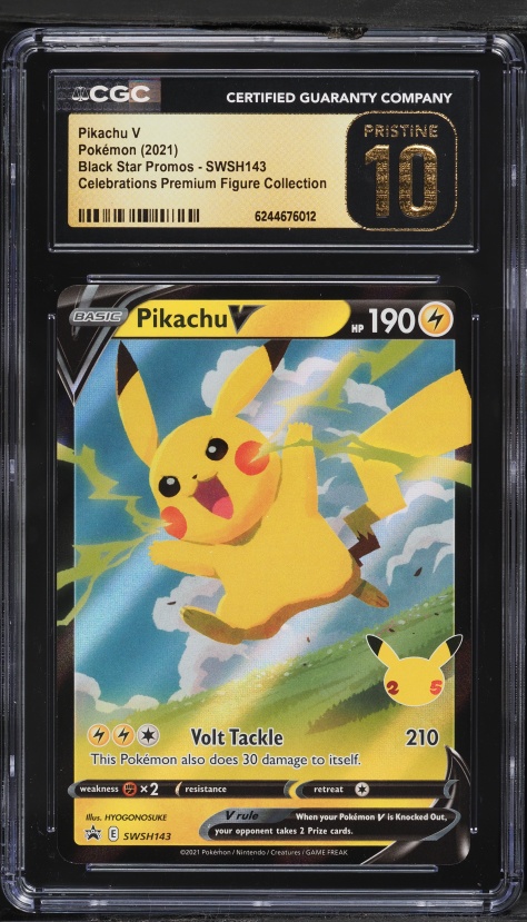 2021 Pokemon Sword & Shield Promo Celebrations Premium Pikachu V #SWSH143