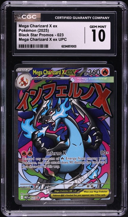 2025 Pokemon Mega Promo Ultra Premium Full Art Mega Charizard X Ex #23