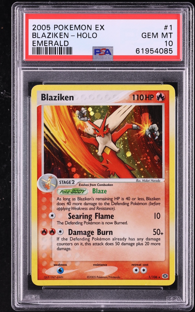 2005 Pokemon EX Emerald Holo Blaziken #1 PSA 10 GEM MINT